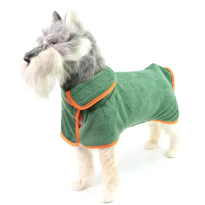 Superabsorberende hundebadekåbe til hurtig tørring
