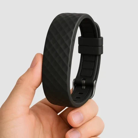 Vibrationsvækkeur som armbånd med LED-display