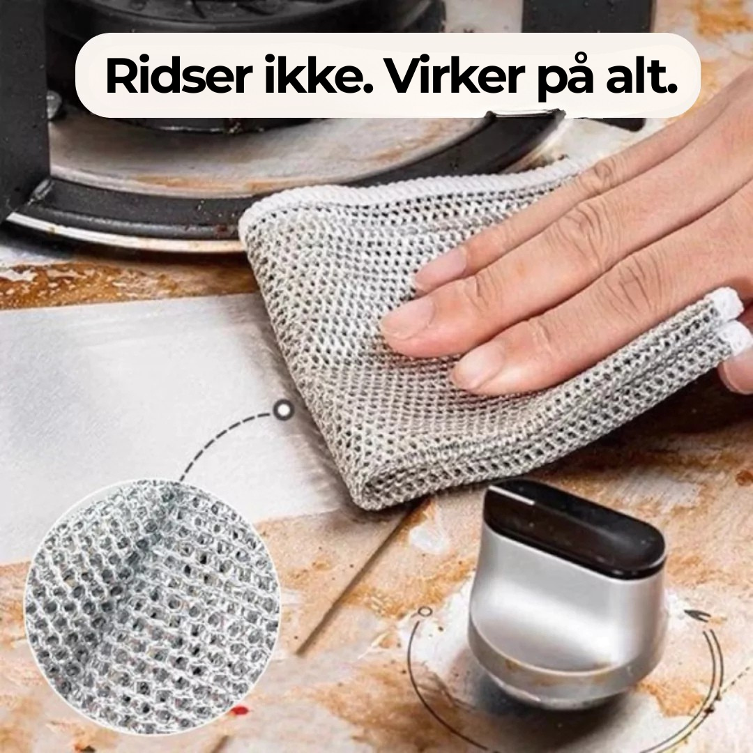 Opvaskeklude af ståltråd – 5 stk.