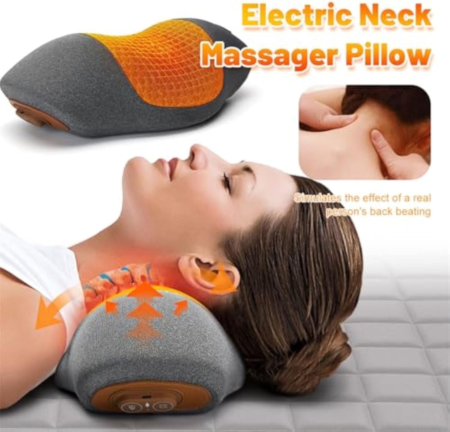 Ergonomisk nakkemassager med varmefunktion