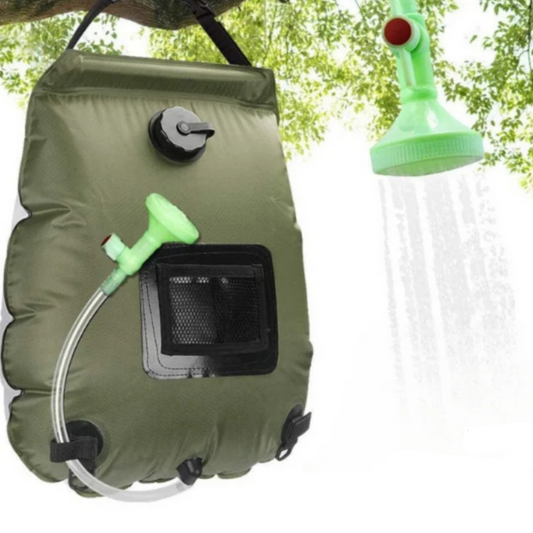 Solopvarmet campingbruser med 20 liters vandpose – produktbillede 1