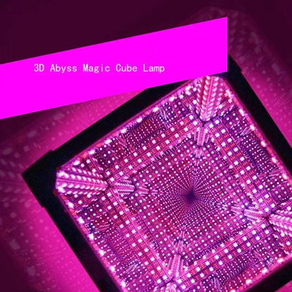 3D-lyskube med infinity-effekt, RGB LED og USB-strøm