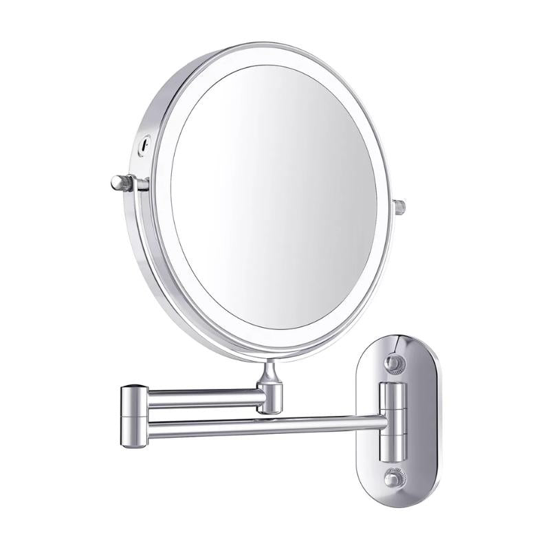 LED Makeupspejl med Lys, Genopladeligt 5x/10x Forstørrelsesspejl
