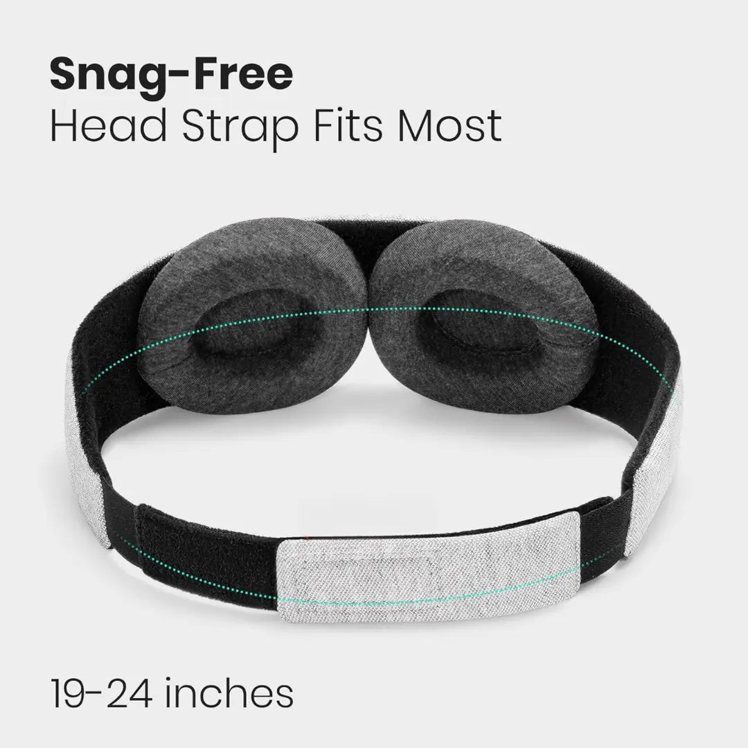 Formet 3D-sovemaske med justerbar rem