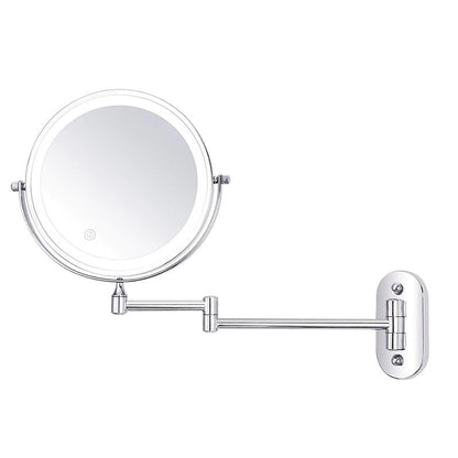 LED Makeupspejl med Lys, Genopladeligt 5x/10x Forstørrelsesspejl
