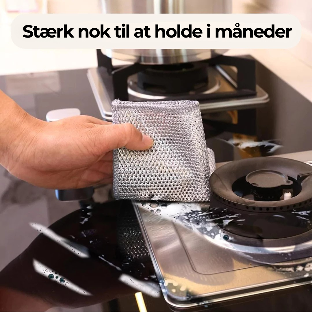 Opvaskeklude af ståltråd – 5 stk.