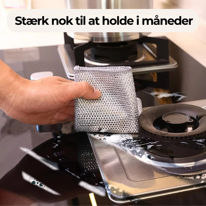 Opvaskeklude af ståltråd – 5 stk.