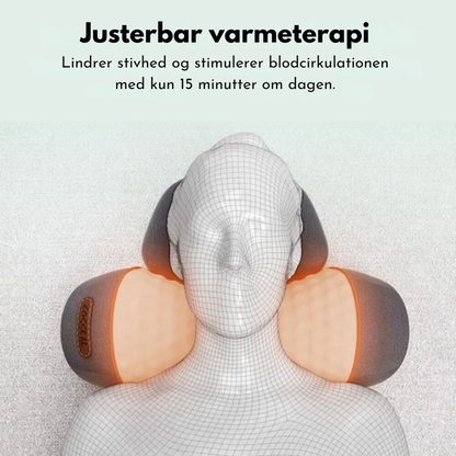 Ergonomisk nakkemassager med varmefunktion