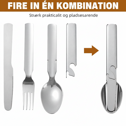 Foldbart 4-i-1 campingbestik i rustfrit stål – produktbillede 6