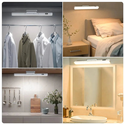 Genopladelig magnetisk LED-lyslist med touchbetjening – 30 cm