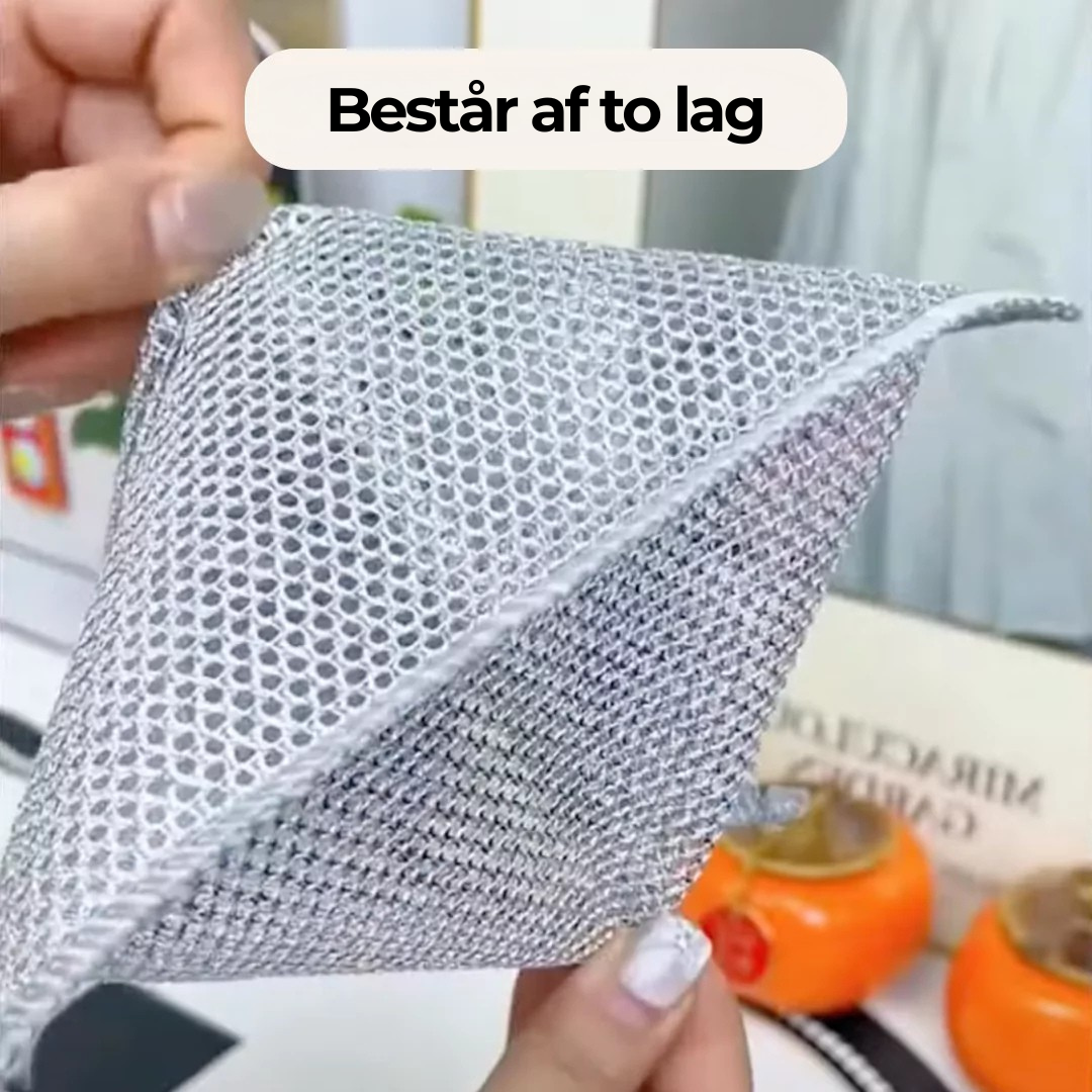 Opvaskeklude af ståltråd – 5 stk.