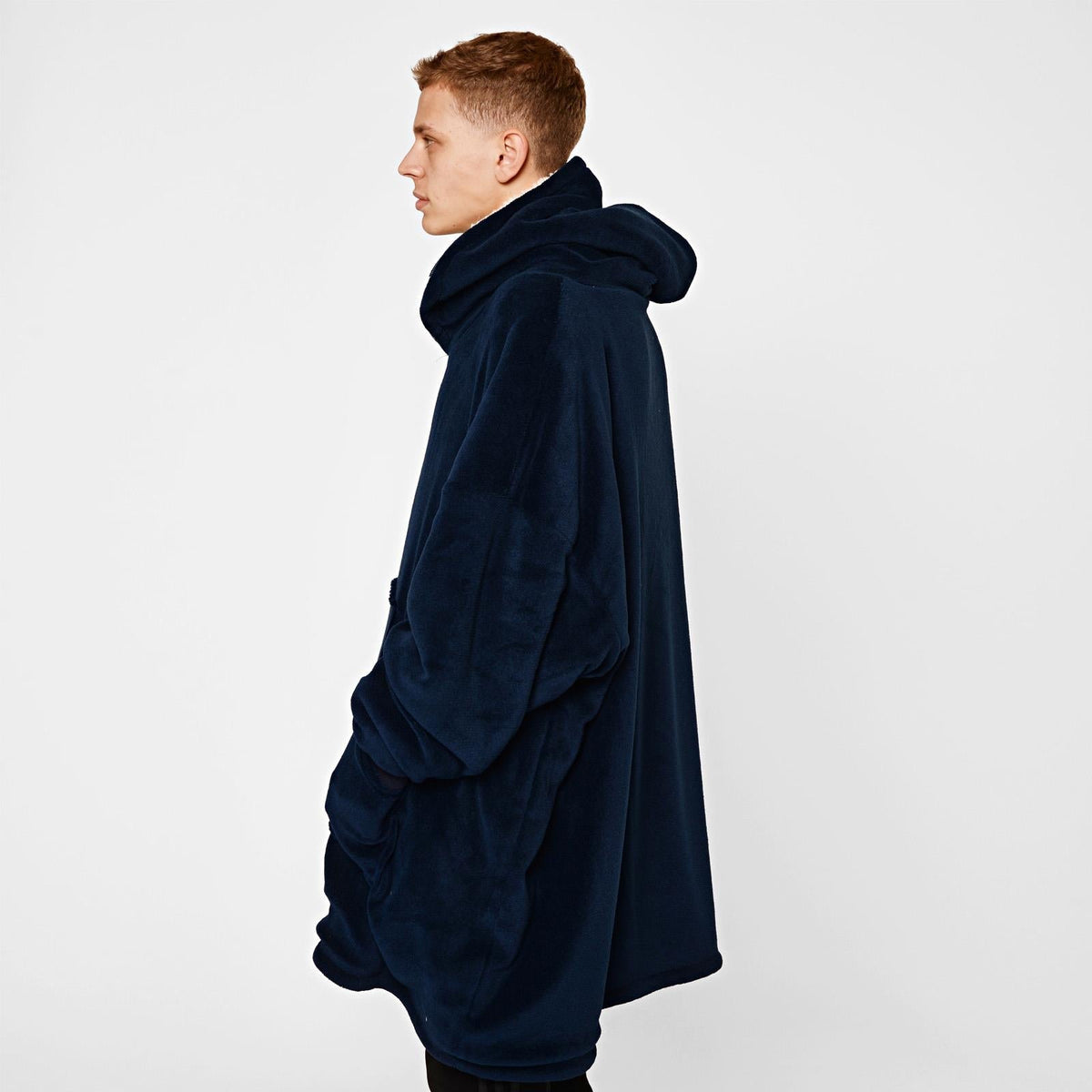 Oversized hoodie-tæppe med blødt sherpa-for – produktbillede 9
