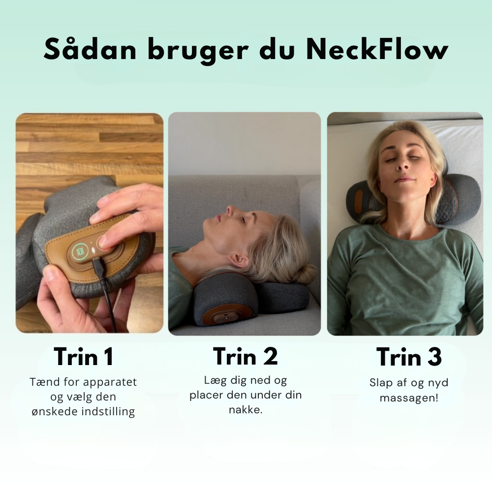 Ergonomisk nakkemassager med varmefunktion