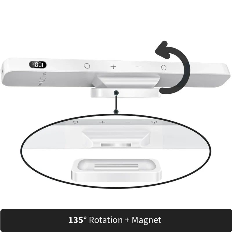 Genopladelig magnetisk LED-lyslist med touchbetjening – 30 cm