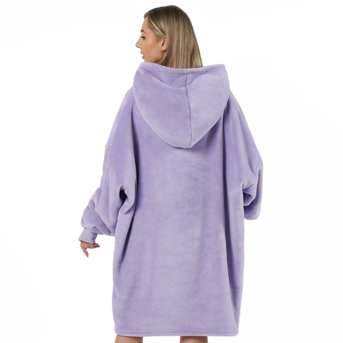 Oversized hoodie-tæppe med blødt sherpa-for – produktbillede 28