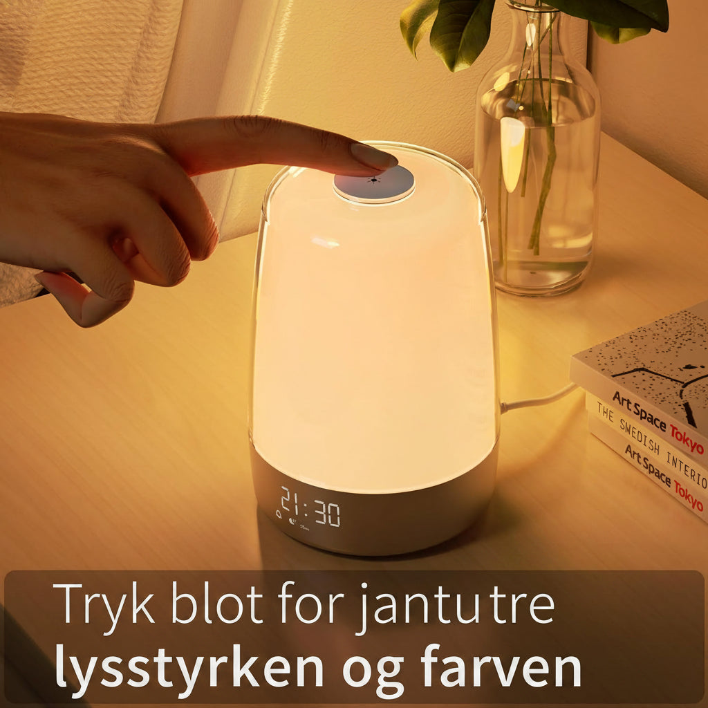 Vækkeur med solopgangslys, naturlyde og USB-C – billede 5