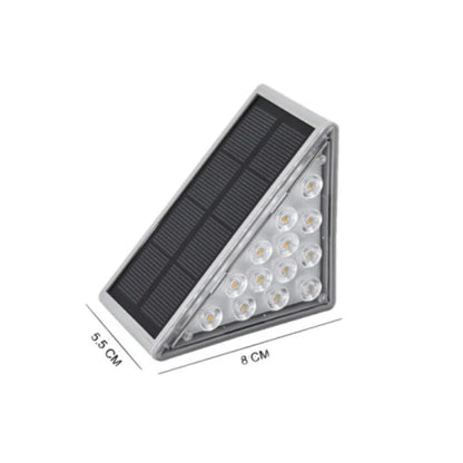 Solcelledrevet LED-trinlampe med bevægelsessensor