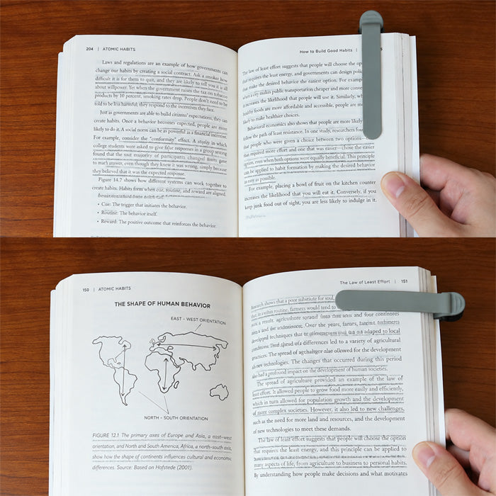 Silikonebogmærker med sideholder – 3 stk., 12 cm