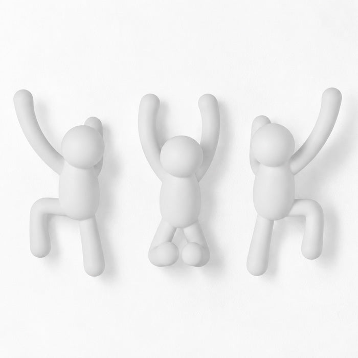 Dekorative vægkroge med figurmotiv – 3 stk.
