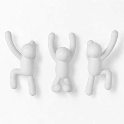 Dekorative vægkroge med figurmotiv – 3 stk.