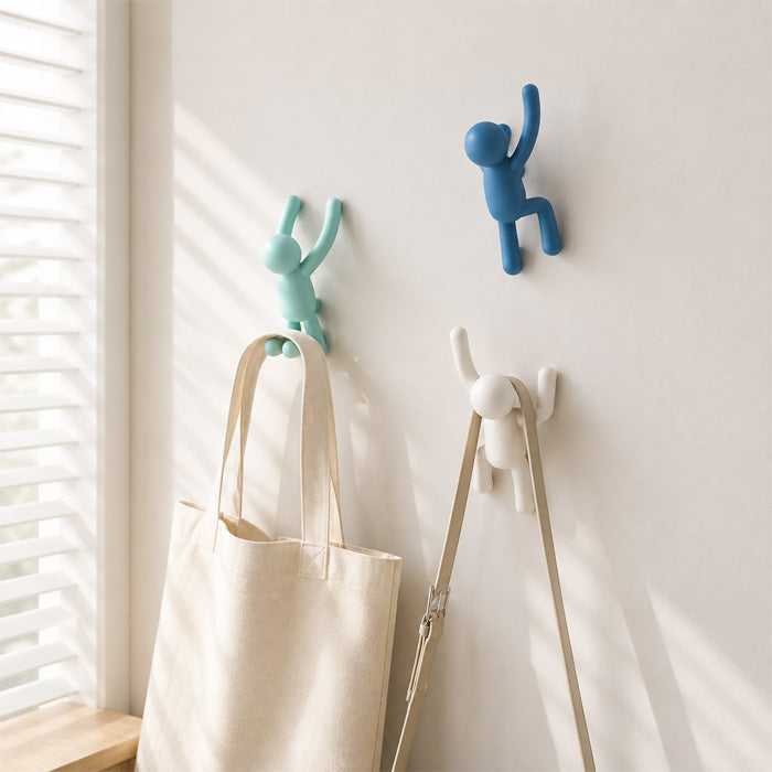 Dekorative vægkroge med figurmotiv – 3 stk.