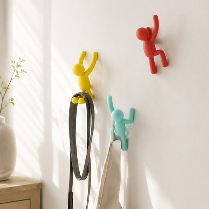 Dekorative vægkroge med figurmotiv – 3 stk.