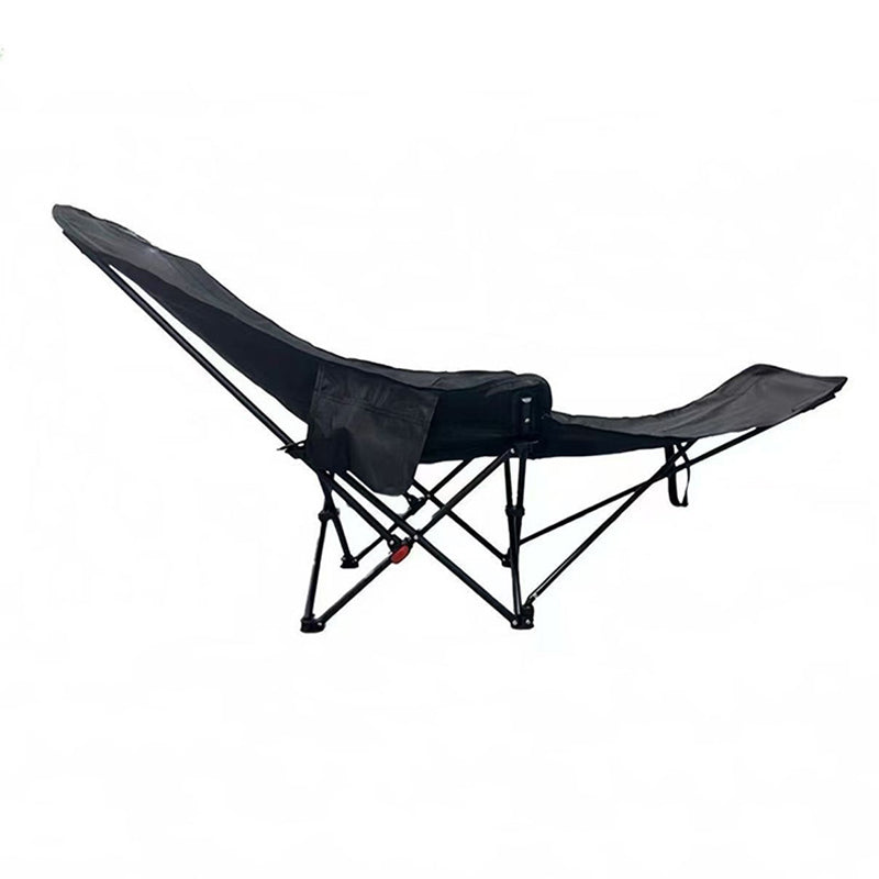 Foldbar campingstol med fodstøtte og stålstel – produktbillede 2
