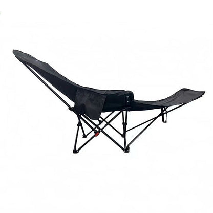 Foldbar campingstol med fodstøtte og stålstel – produktbillede 2