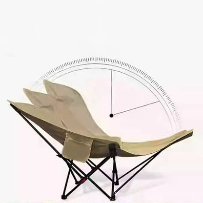 Foldbar campingstol med fodstøtte og stålstel – produktbillede 9