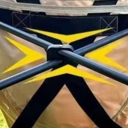 Foldbar campingstol med fodstøtte og stålstel – produktbillede 7