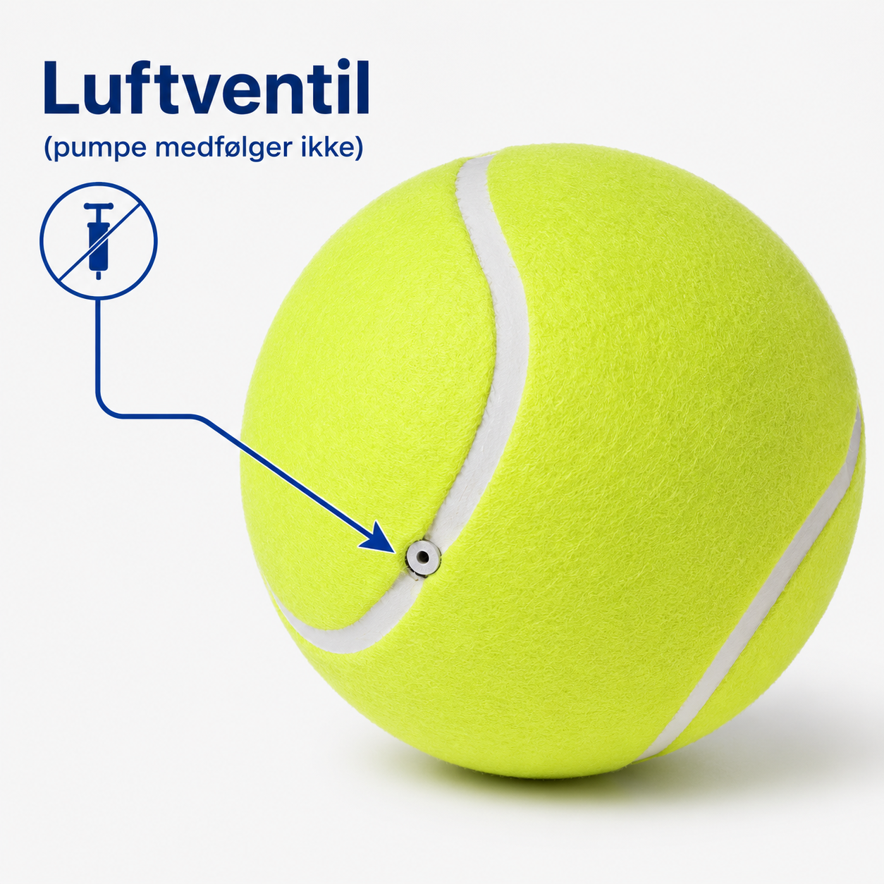 Kæmpe Tennisbold til Hund - XXL - 24 cm i Diameter
