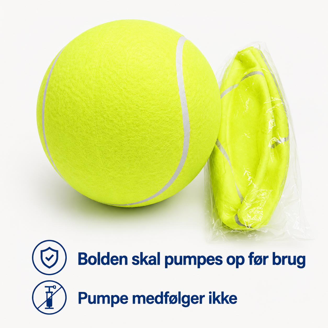 Kæmpe Tennisbold til Hund - XXL - 24 cm i Diameter