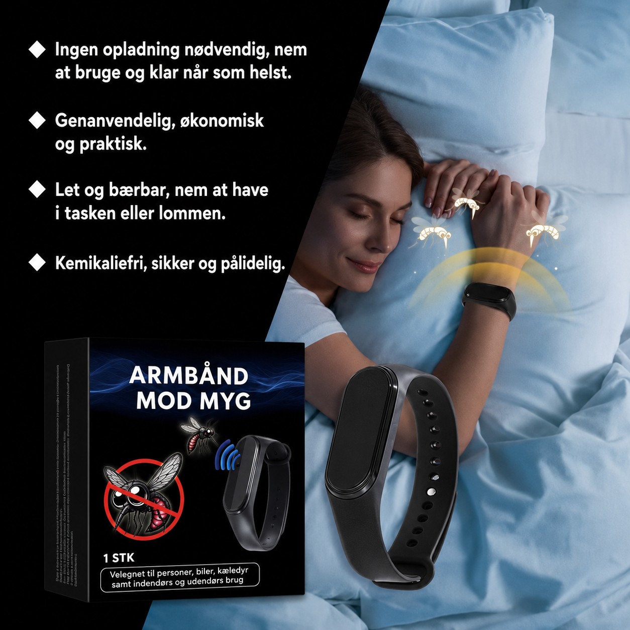 Armbånd mod myg med ultralydsteknologi
