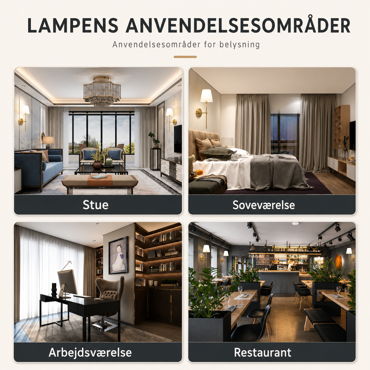 Trådløse væglamper med fjernbetjening