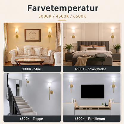 Trådløse væglamper med fjernbetjening