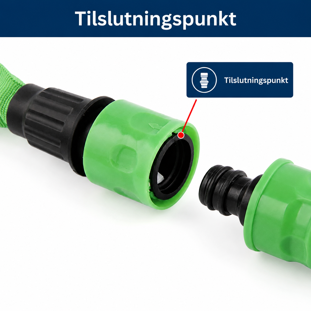 Fleksibel udtrækkelig haveslange