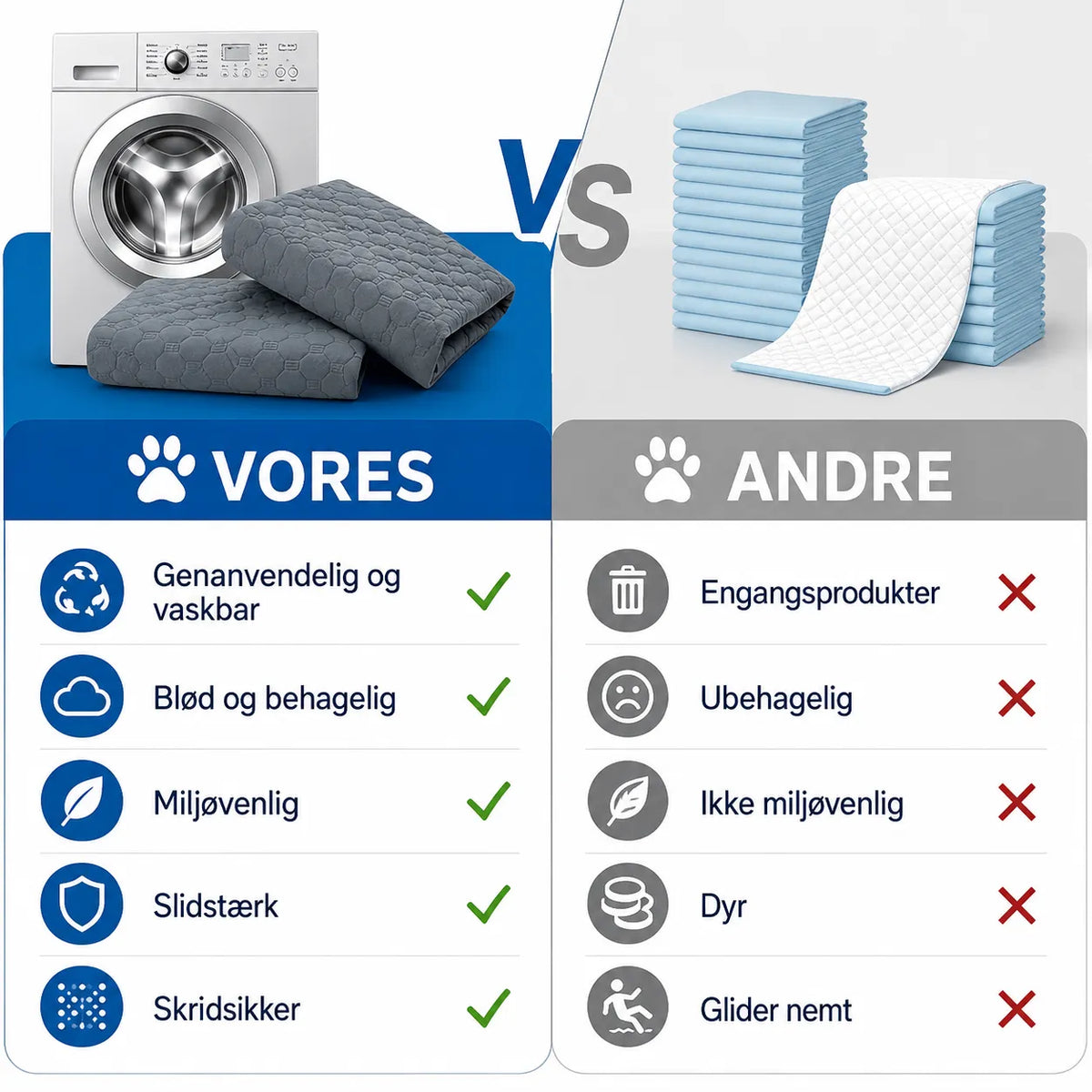 Hundepuder | Engangs og Genanvendelige Pudepuder