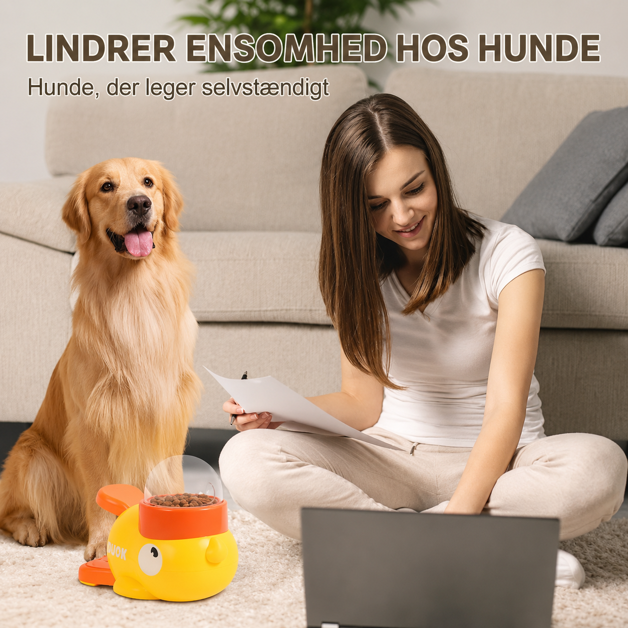 Andeformet Slow Feeder til Hund