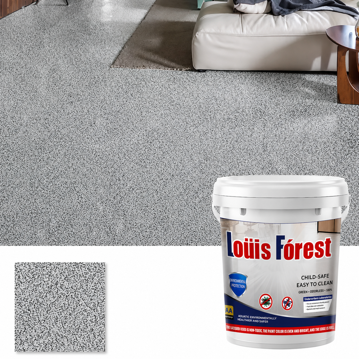 Vandfast skridsikker epoxygulvmaling med blank finish