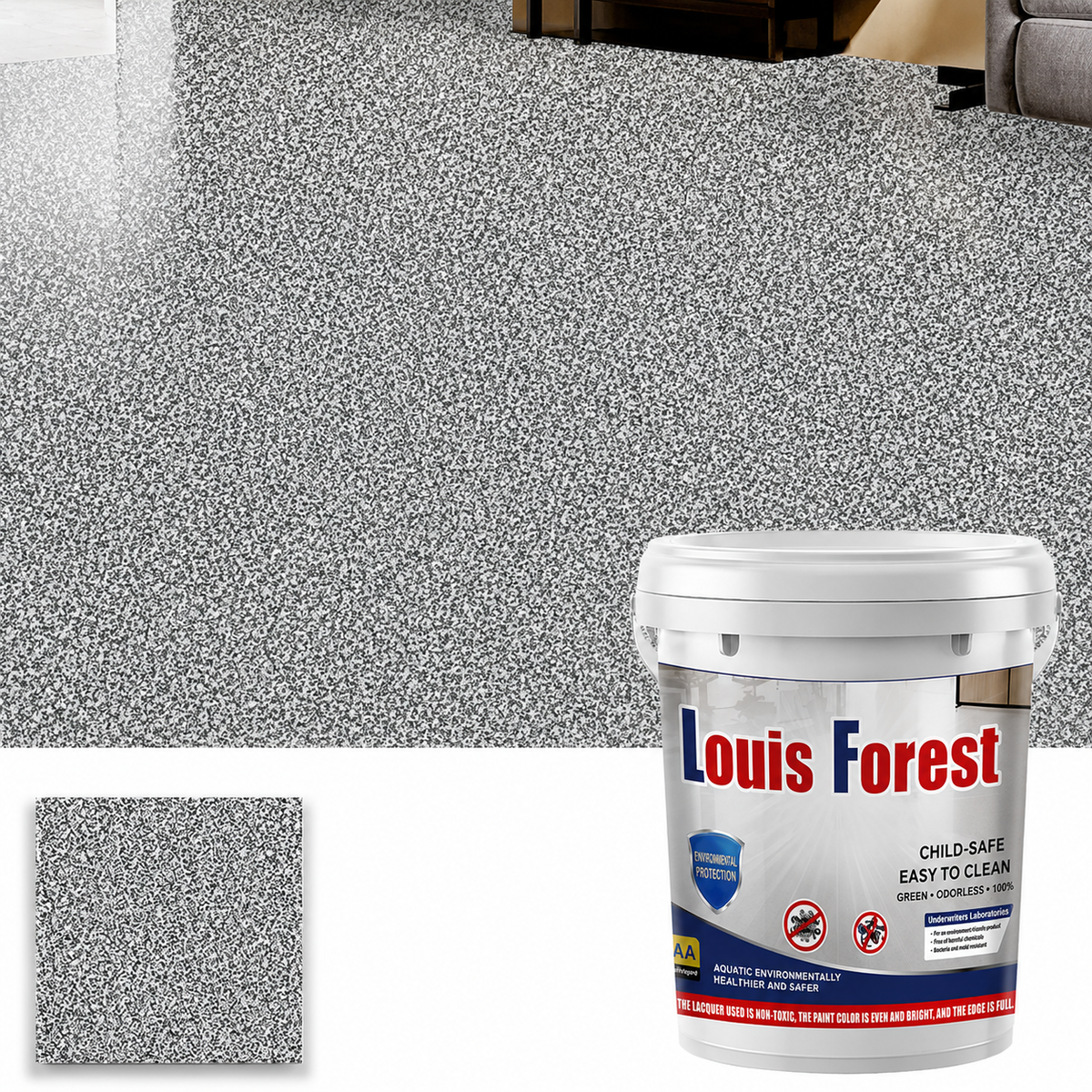 Vandfast skridsikker epoxygulvmaling med blank finish