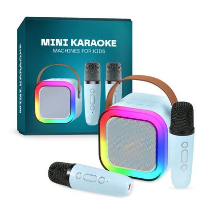 Mini karaokemaskine til børn med 2 trådløse mikrofoner – produktbillede 3