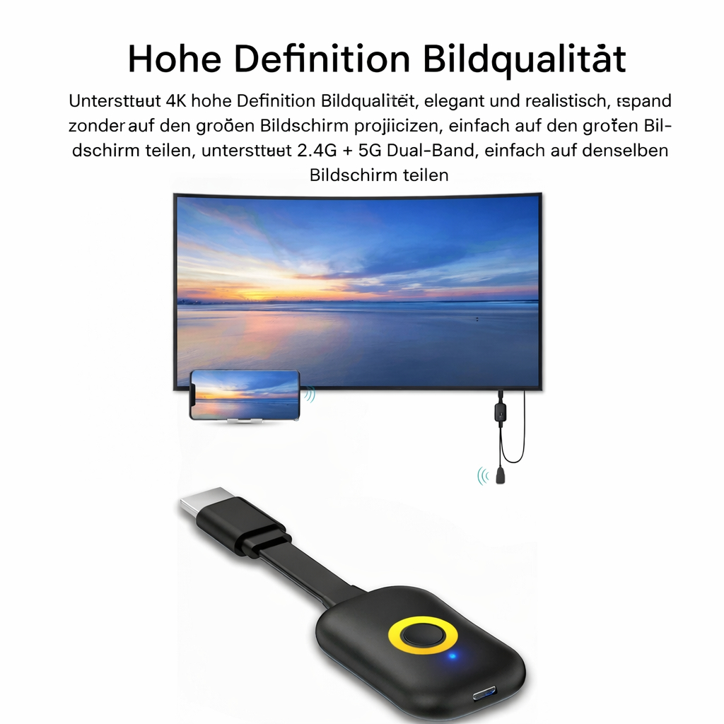 Trådløs HDMI-skærmadapter til streaming