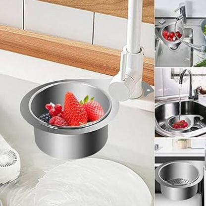 Afløbssi i rustfrit stål med svanedesign