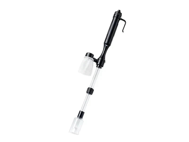 Batteridrevet akvariegrusrenser med sugepumpe