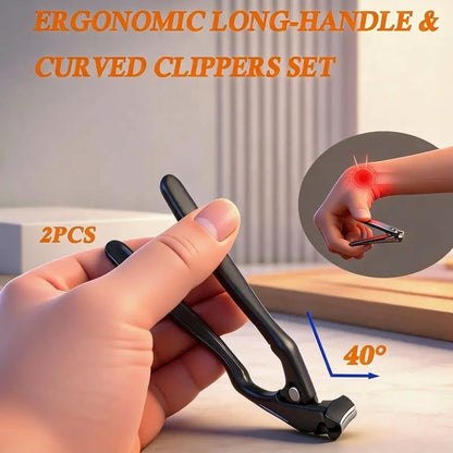 Ergonomisk neglesaks med langt greb og vinklet hoved