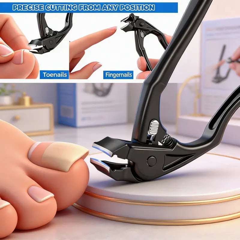 Ergonomisk neglesaks med langt greb og vinklet hoved