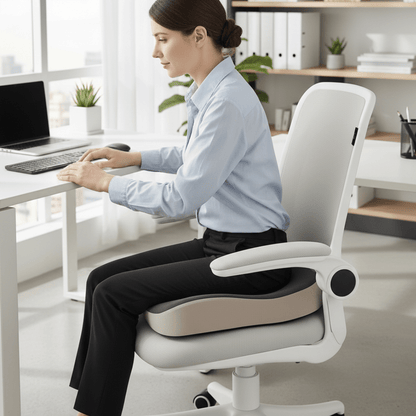 Ergonomisk sædepude i memoryskum med skridsikker bund