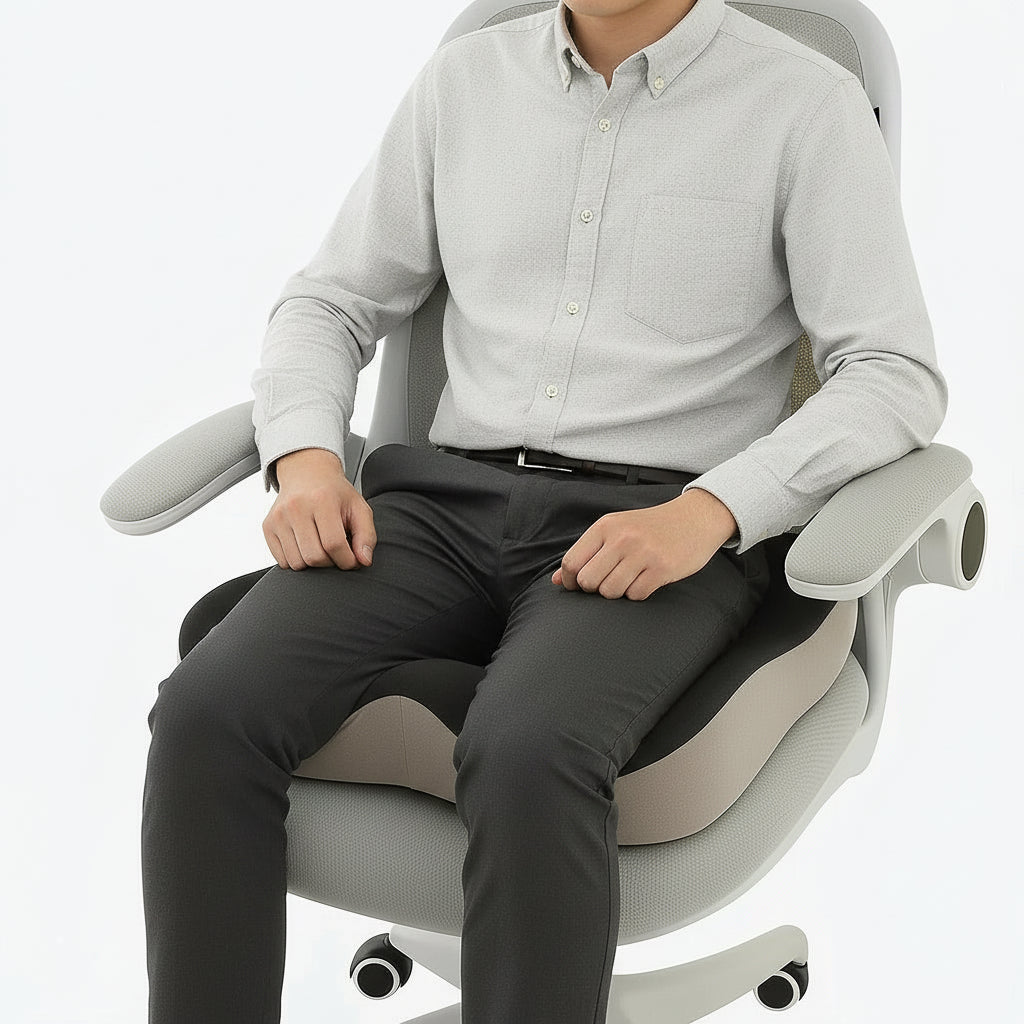 Ergonomisk sædepude i memoryskum med skridsikker bund