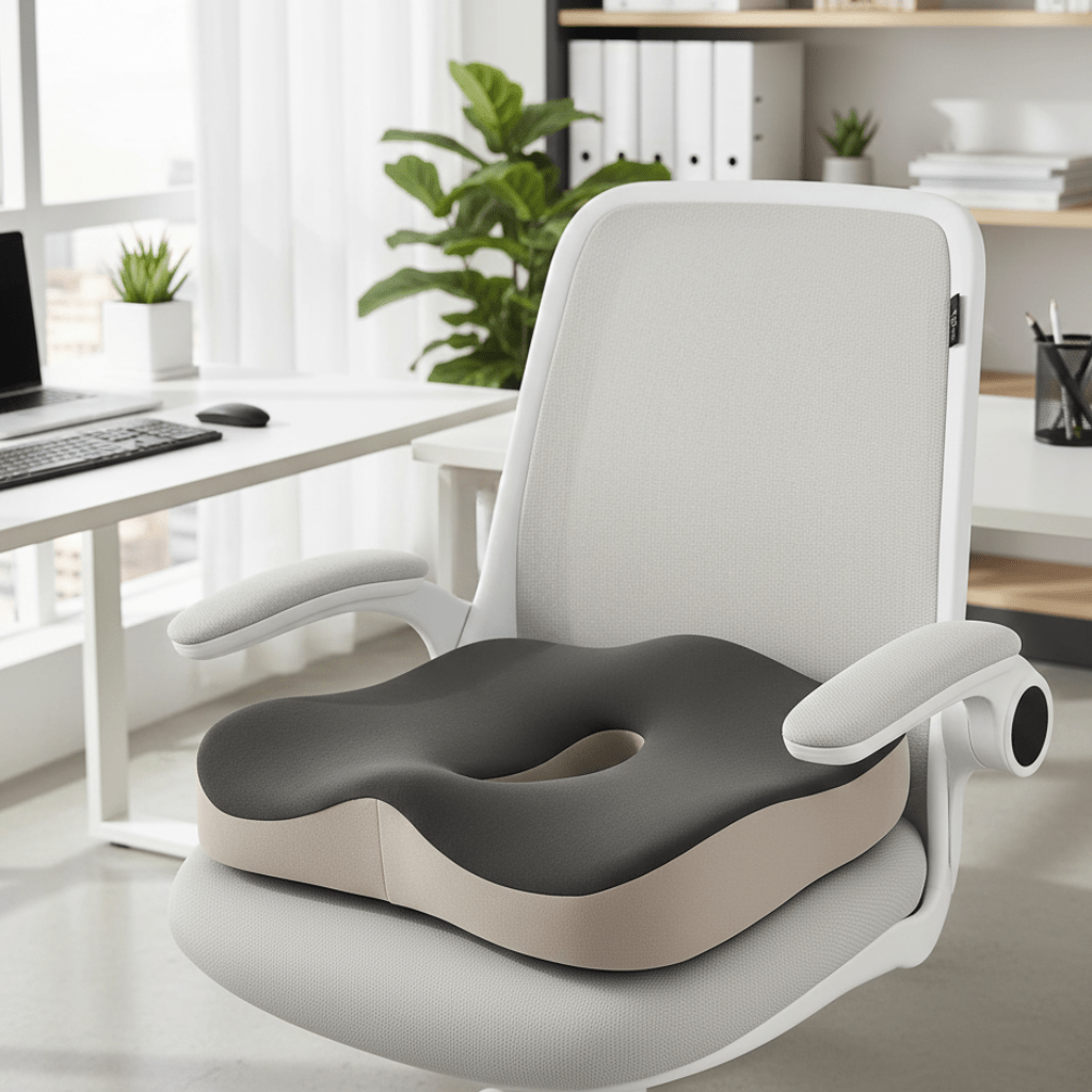 Ergonomisk sædepude i memoryskum med skridsikker bund