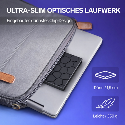 Eksternt CD/DVD-drev med USB-C-hub og SD-kortlæser